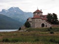 Castle near Surlej beside Silvaplanersee lake, Switzerland