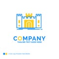 Castle, defense, fort, fortress, landmark Blue Yellow Business L