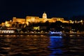 Castle district with danube river in budapest Royalty Free Stock Photo