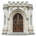 Castle Doors Isolated on White Background Royalty Free Stock Photo