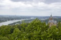 Castle Drachenburg, Rhine valley and the city of Bonn Royalty Free Stock Photo