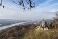 Castle Drachenburg Siebengebirge and River Rhine Bonn Germany
