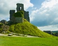 Castle and the dramatic sky Royalty Free Stock Photo