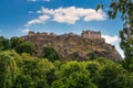 Castle of Edinburgh, Scotland, on a sunny day Royalty Free Stock Photo