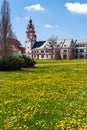 Castle Ehrenstein in Ohrdruf in Germany in spring time Royalty Free Stock Photo