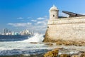 The castle of El Morro with the Havana skyline