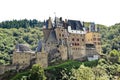 Castle Eltz on green hill above Mosel river