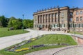 Castle and flowers in the Bergpark of Kassel