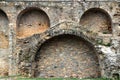 Castle fort wall in Ainsa village Aragon Pyrenees Royalty Free Stock Photo