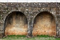 Castle fort wall in Ainsa village Aragon Pyrenees Royalty Free Stock Photo