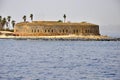 Castle, fortification on goree island senegal, Royalty Free Stock Photo