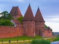 Castle fragment of the Teutonic Knights Order in Malbork, Poland Royalty Free Stock Photo