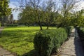 Castle garden in autumn / the fall Royalty Free Stock Photo