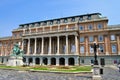 The Castle, the garden and the Statue of the horseherd - Buda Castle - Budapest Royalty Free Stock Photo