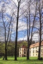 Castle gardens in Sucha Beskidzka, Poland.