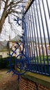 Castle gate the La Folie de Buissy castle in the town of Long in France Royalty Free Stock Photo