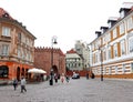 Castle gate in Old Town in Warsaw, Poland