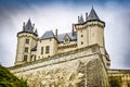 Castle in Gennes Val de Loire, small french village located north west of France Royalty Free Stock Photo