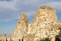 The Castle at Goreme village and the Fairy Chimneys, Turkey