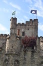 Castle Gravensteen in the old city center of Gent Royalty Free Stock Photo