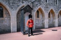 Windsor, England - Castle guard in a traditional uniform