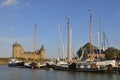 Castle and harbor Muiden in Holland