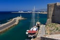 Castle and harbour in Kyrenia, Cyprus. Royalty Free Stock Photo