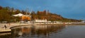 castle hill and embankment river Vistula (Wisla). Plock, Poland Royalty Free Stock Photo