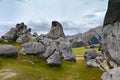 Castle Hill, famous for its giant limestone rock formations in New Zealand Royalty Free Stock Photo