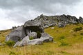 Castle Hill, famous for its giant limestone rock formations in New Zealand Royalty Free Stock Photo