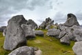 Castle Hill, famous for its giant limestone rock formations in New Zealand Royalty Free Stock Photo