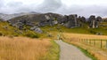 Castle Hill, famous for its giant limestone rock formations in New Zealand Royalty Free Stock Photo