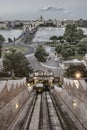 Castle hill funicular railway in Budapest Royalty Free Stock Photo