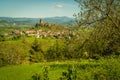 Castle on a hill with its village