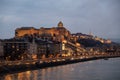 Castle Hill, Budapest, Hungary at night Royalty Free Stock Photo