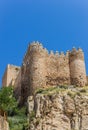 Castle on the hilltop above Almansa Royalty Free Stock Photo