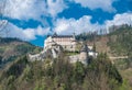 Castle Hohenwerfen at the Austrian alps Royalty Free Stock Photo