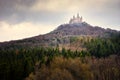 Castle Hohenzollern landscape near town of Hechingen Schwarzwald germany Royalty Free Stock Photo