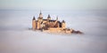 Castle Hohenzollern over the Clouds Royalty Free Stock Photo