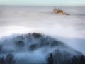 Castle Hohenzollern over the Clouds Royalty Free Stock Photo