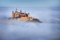 Castle Hohenzollern over the Clouds Royalty Free Stock Photo