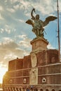 The Castle of the Holy Angel and the bridge of angels. Rome.