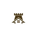 Castle home logo template Royalty Free Stock Photo