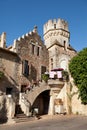 Castle house with the laundry hanging outside Royalty Free Stock Photo