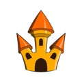 Castle icon in cartoon style Royalty Free Stock Photo