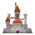 Castle icon, cartoon style Royalty Free Stock Photo
