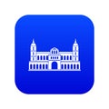 Castle icon digital blue Royalty Free Stock Photo