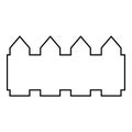 Castle icon, outline style Royalty Free Stock Photo