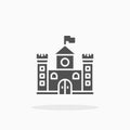 Castle icon. Solid Glyph style Royalty Free Stock Photo