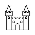 Castle icon vector design template basic RGB
